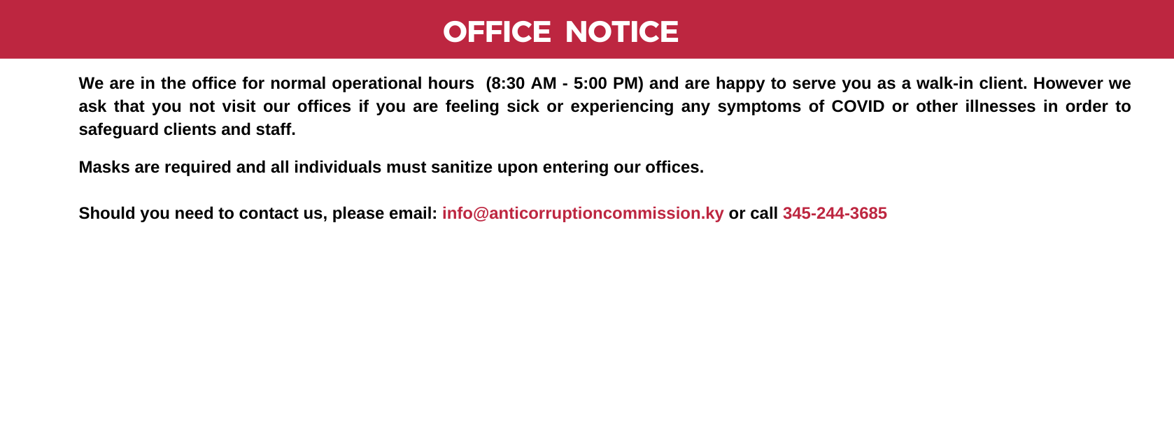 Office Notice